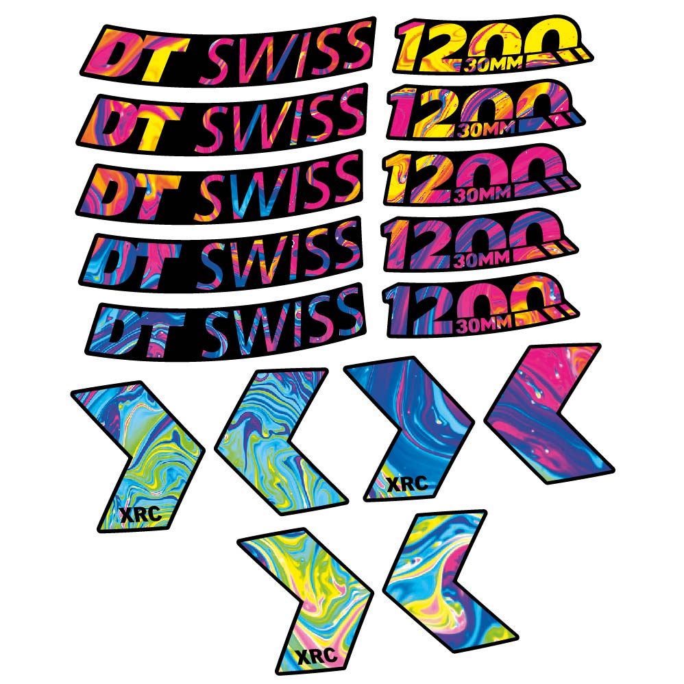 Stickers DT Swiss XRC 1200 30mm compatibles Autocollants roues VTT 29"