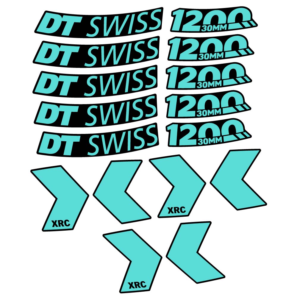 Stickers DT Swiss XRC 1200 30mm compatibles Autocollants roues VTT 29"