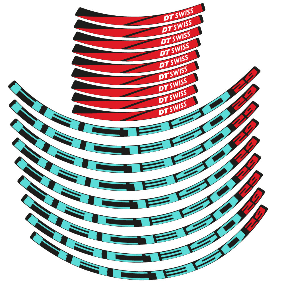 Stickers DT Swiss XCR 1350 compatibles - Autocollants roue vélo VTT