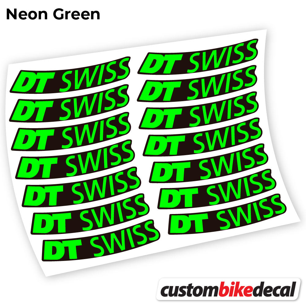 Neon Green decal for DT Swiss Logo Bikes MTB wheel – bike sticker vinyl