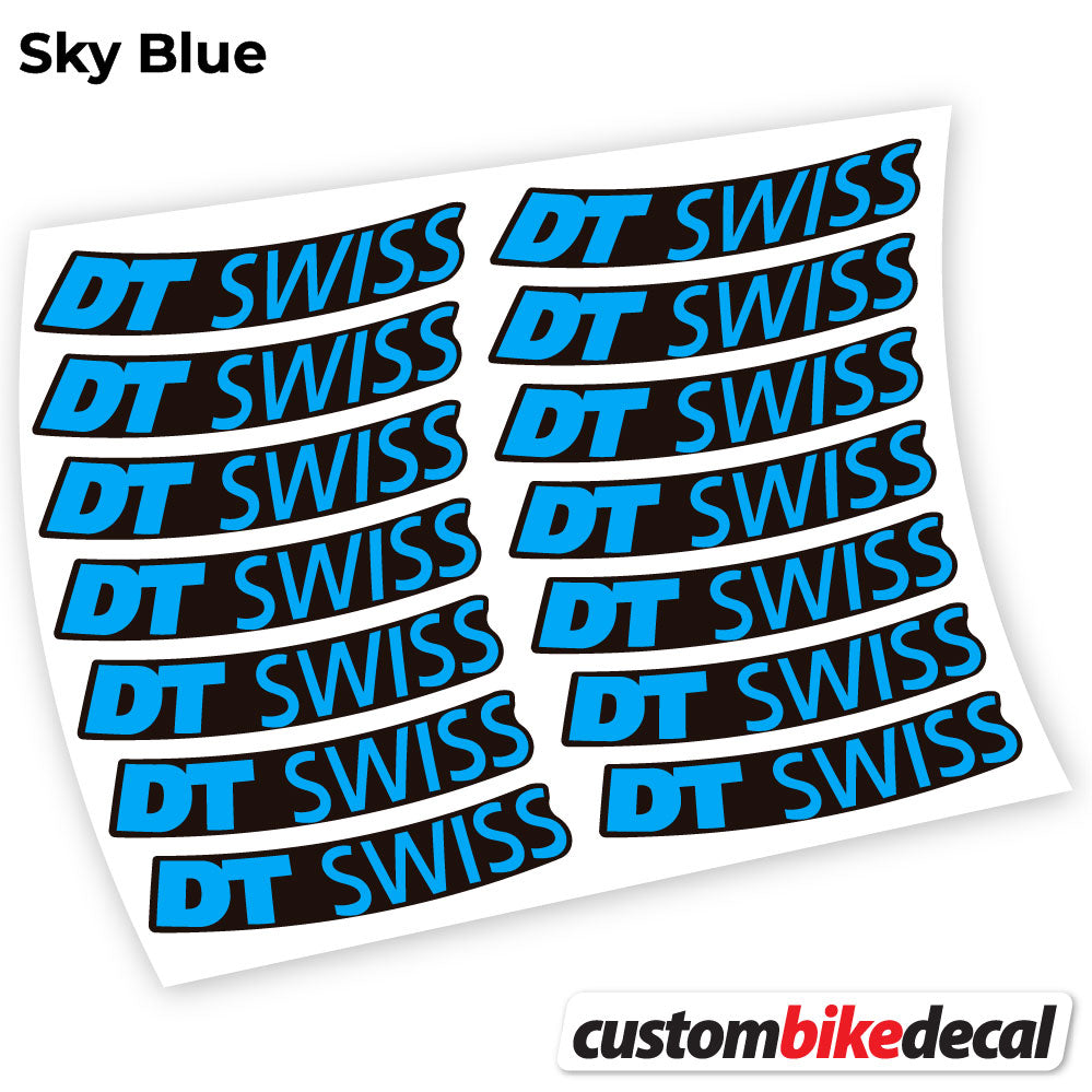 Sky Blue decal for DT Swiss Logo Bikes MTB wheel – bike sticker vinyl