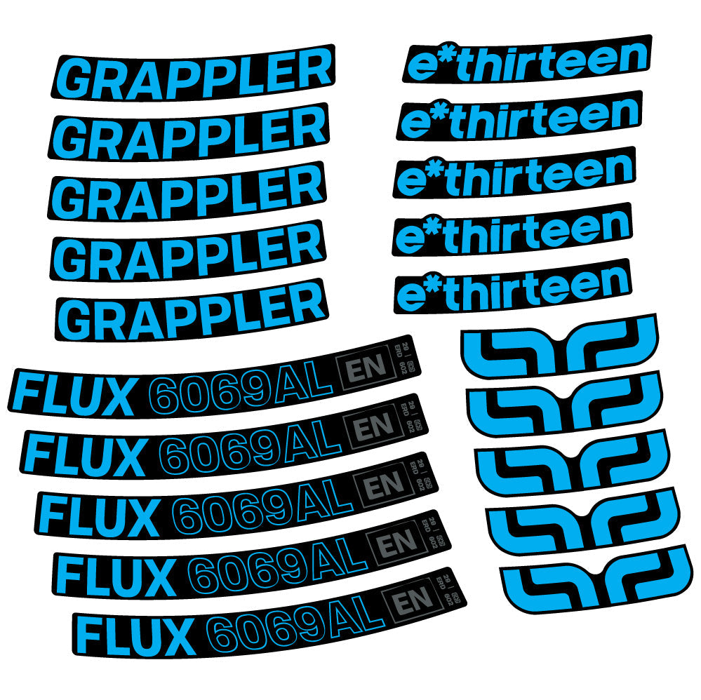 Stickers EThirteen Grappler Flux Alloy compatibles Autocollants roues VTT 29"