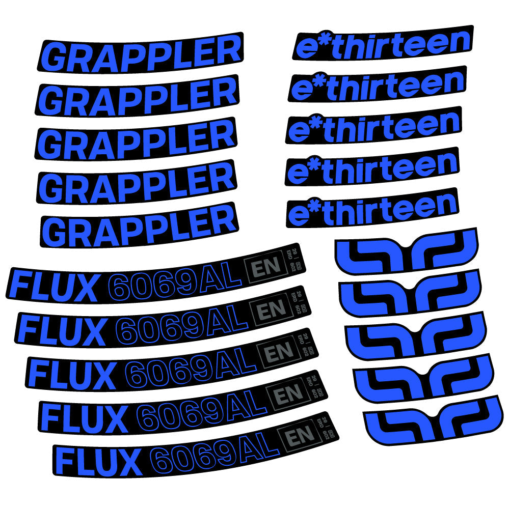 Stickers EThirteen Grappler Flux Alloy compatibles Autocollants roues VTT 29"