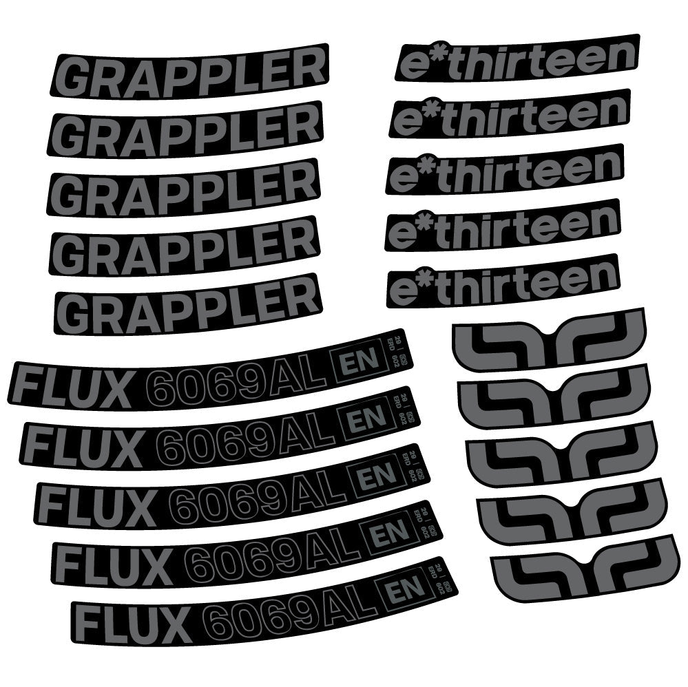 Stickers EThirteen Grappler Flux Alloy compatibles Autocollants roues VTT 29"