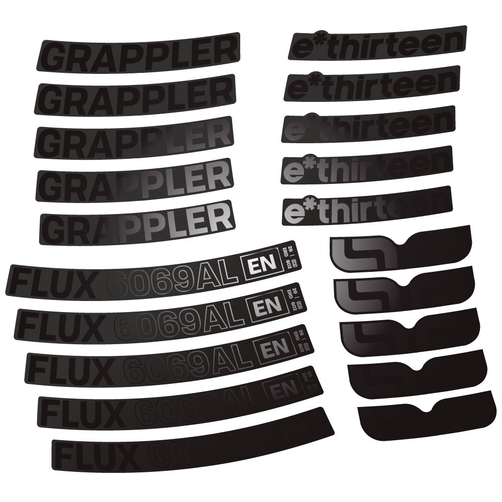 Stickers EThirteen Grappler Flux Alloy compatibles Autocollants roues VTT 29"