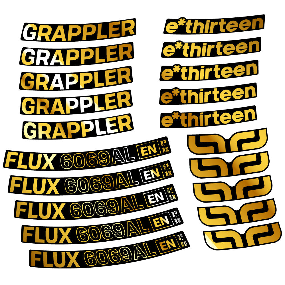 Stickers EThirteen Grappler Flux Alloy compatibles Autocollants roues VTT 29"