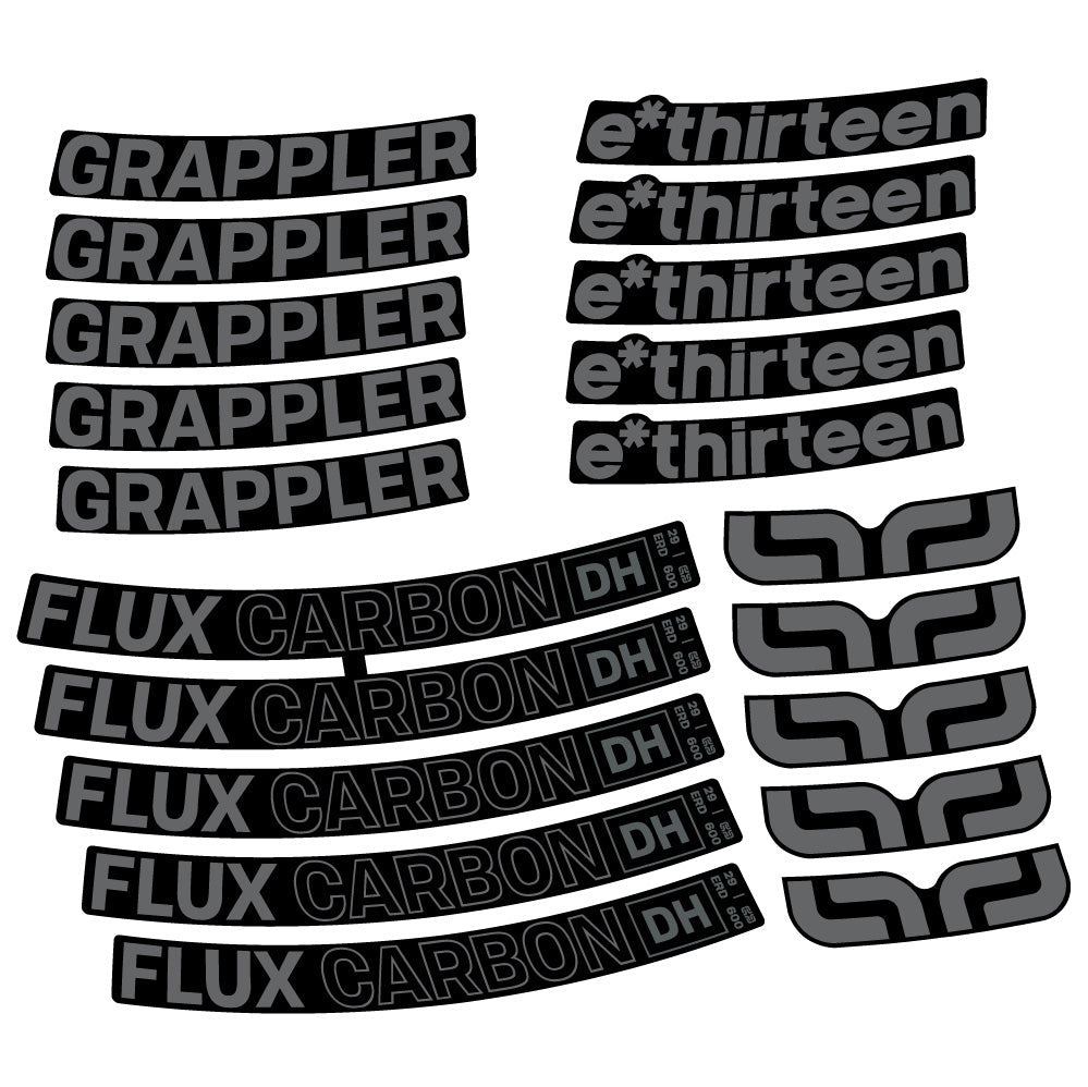 Stickers EThirteen Grappler Flux Carbon compatibles Autocollants roues VTT 29"