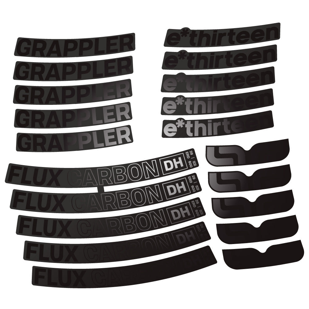 Stickers EThirteen Grappler Flux Carbon compatibles Autocollants roues VTT 29"