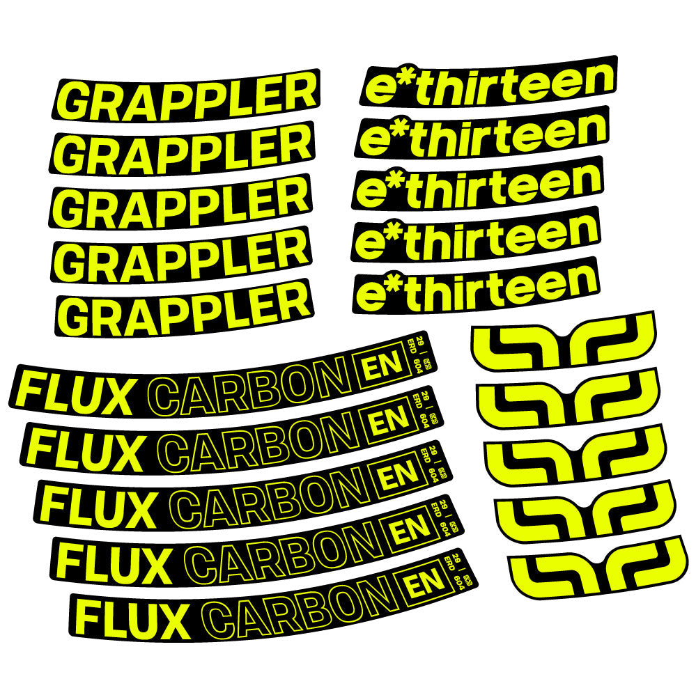 Stickers EThirteen Grappler Flux compatibles Autocollants roues VTT 29"