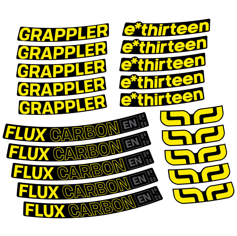 Stickers EThirteen Grappler Flux compatibles Autocollants roues VTT 29"