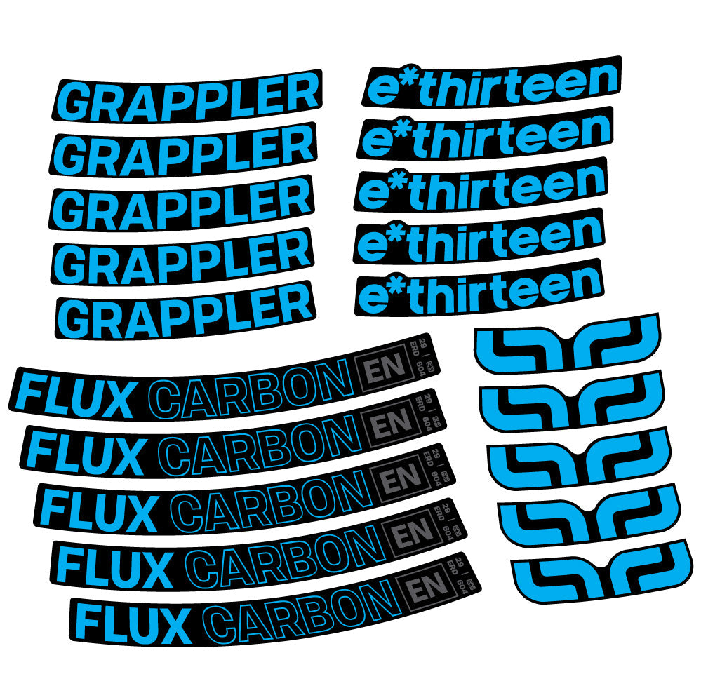 Stickers E-Thirteen Grappler Flux compatibles - Autocollants roue vélo VTT