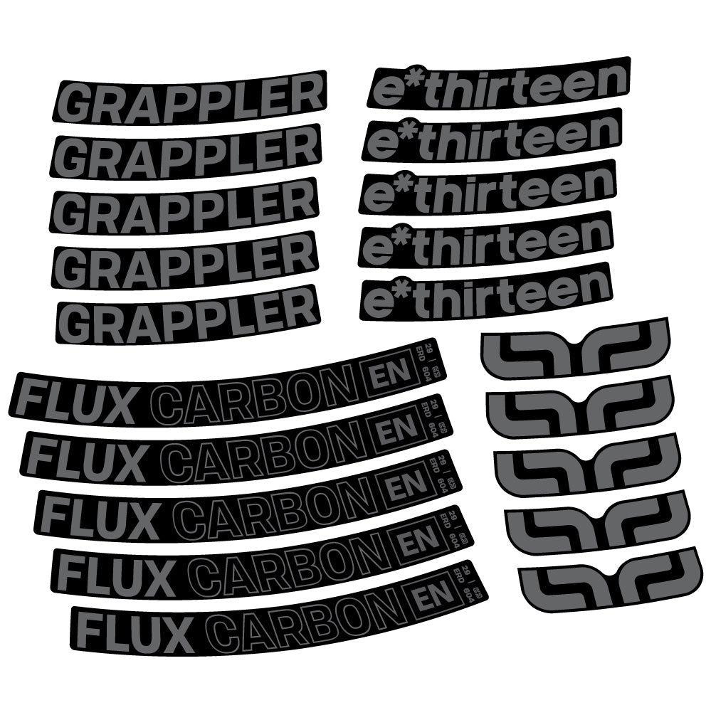 Stickers E-Thirteen Grappler Flux compatibles - Autocollants roue vélo VTT
