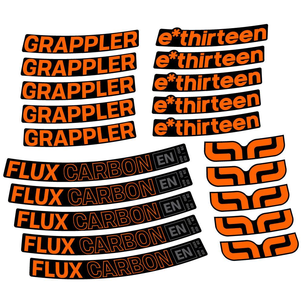 Stickers EThirteen Grappler Flux compatibles Autocollants roues VTT 29"