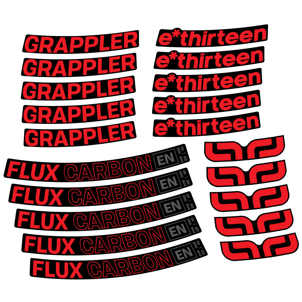 Stickers E-Thirteen Grappler Flux compatibles - Autocollants roue vélo VTT