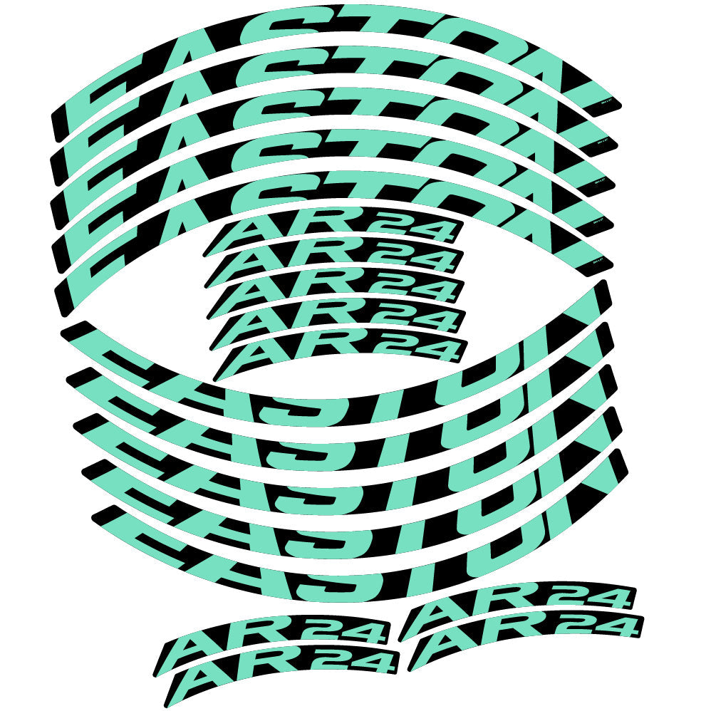 Stickers Easton AR24 compatibles - Autocollants roue vélo VTT