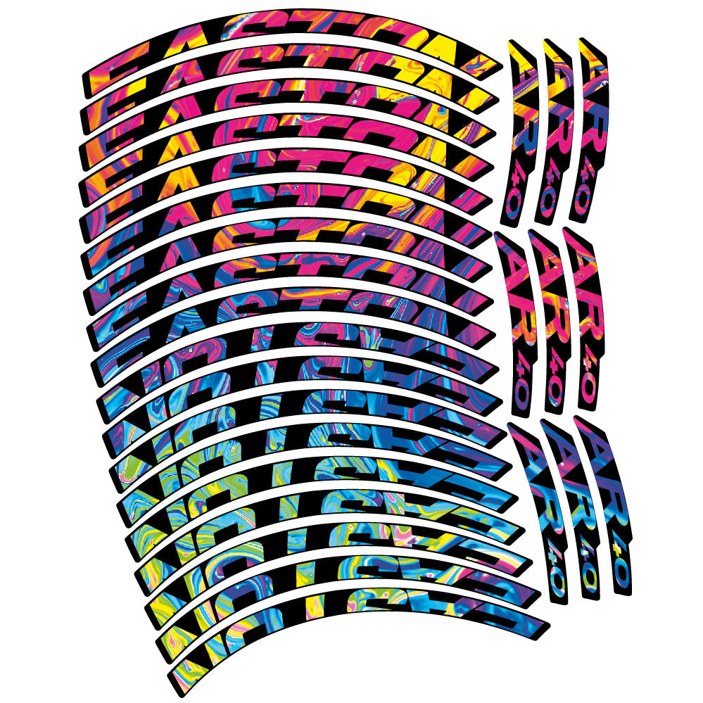 Stickers Easton AR40 compatibles - Autocollants roue vélo VTT