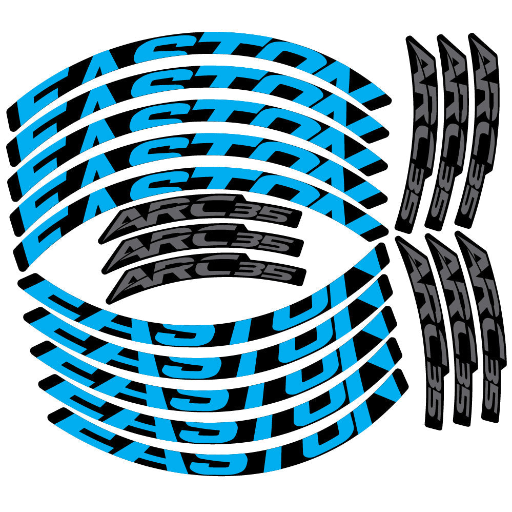 Stickers Easton ARC35 compatibles - Autocollants roue vélo VTT