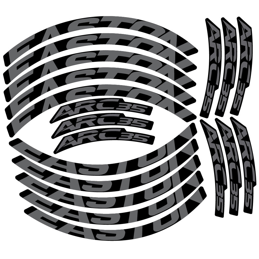 Stickers Easton ARC35 compatibles - Autocollants roue vélo VTT