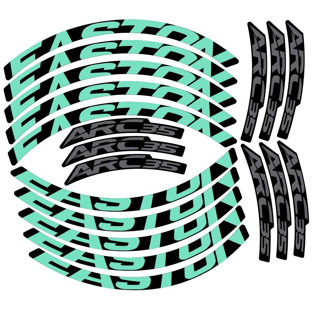 Stickers Easton ARC35 compatibles - Autocollants roue vélo VTT