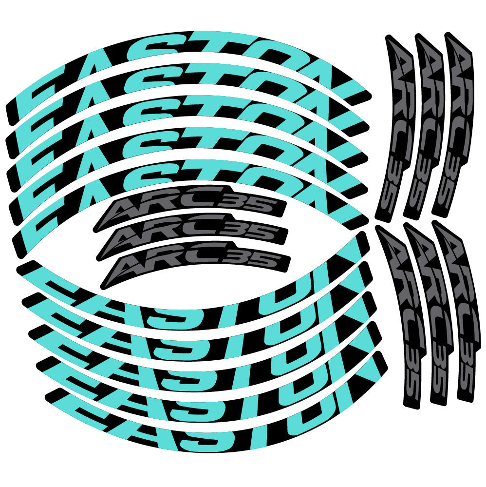 Stickers Easton ARC35 compatibles - Autocollants roue vélo VTT