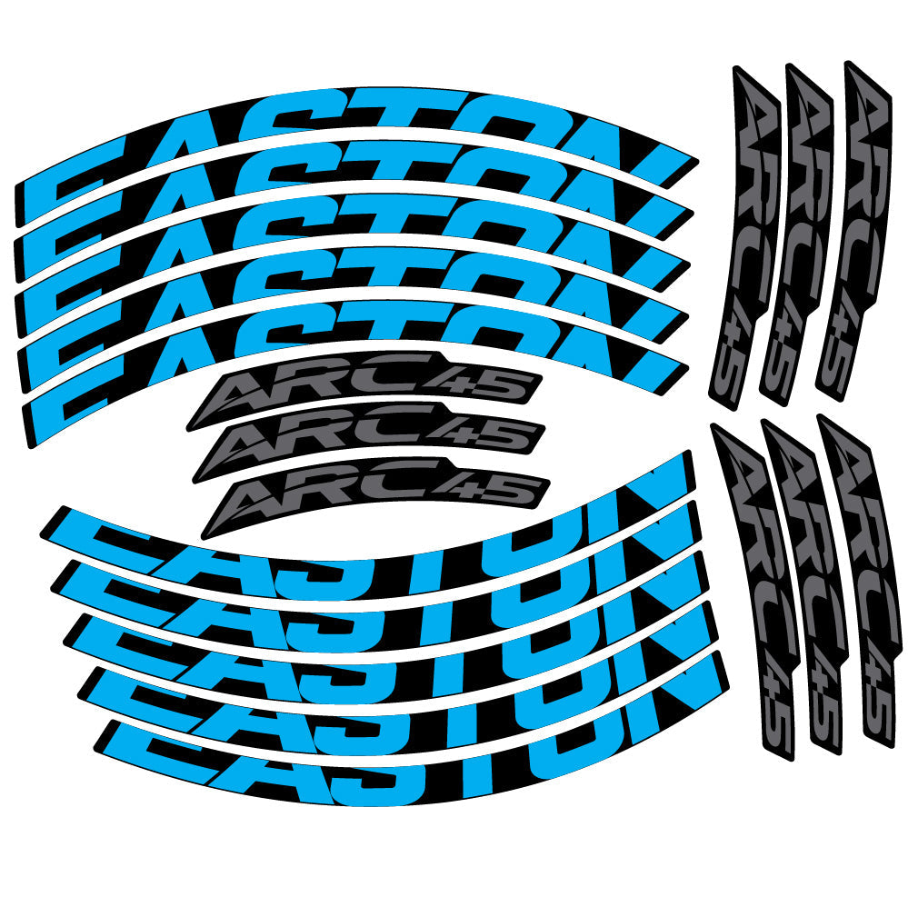 Stickers Easton ARC45 compatibles - Autocollants roue vélo VTT
