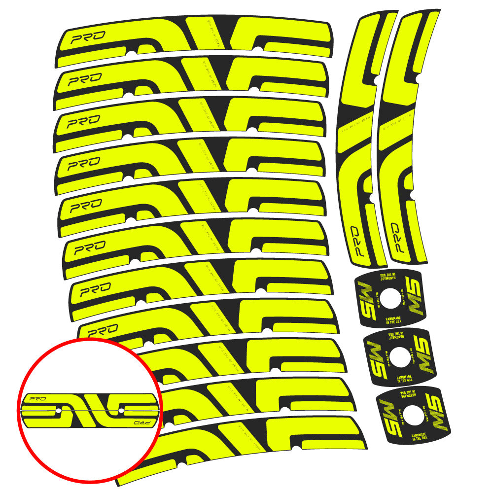 Stickers Enve M Series M5 Pro compatibles Autocollants roues VTT 29"
