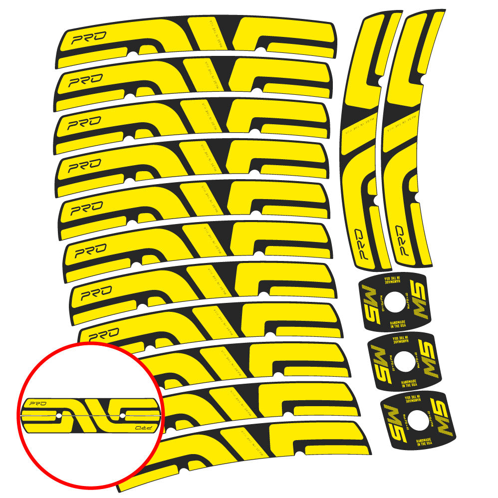 Stickers Enve M Series M5 Pro compatibles Autocollants roues VTT 29"