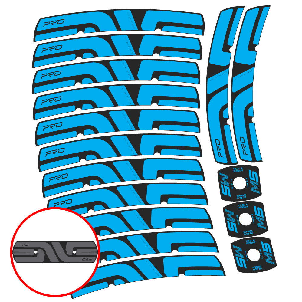 Stickers Enve M Series M5 Pro compatibles Autocollants roues VTT 29"