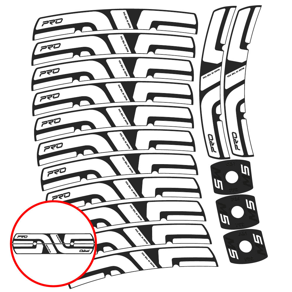 Stickers Enve M Series M5 Pro compatibles Autocollants roues VTT 29"