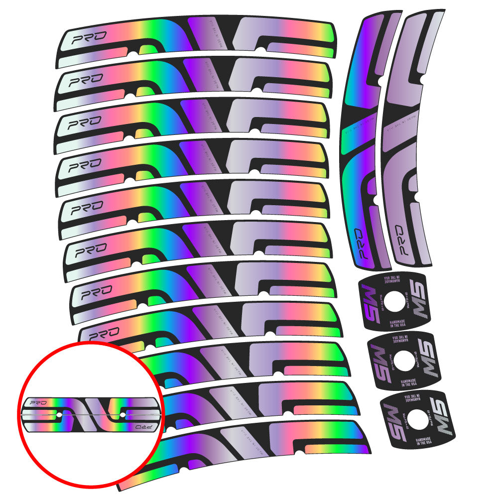 Stickers Enve M Series M5 Pro compatibles Autocollants roues VTT 29"