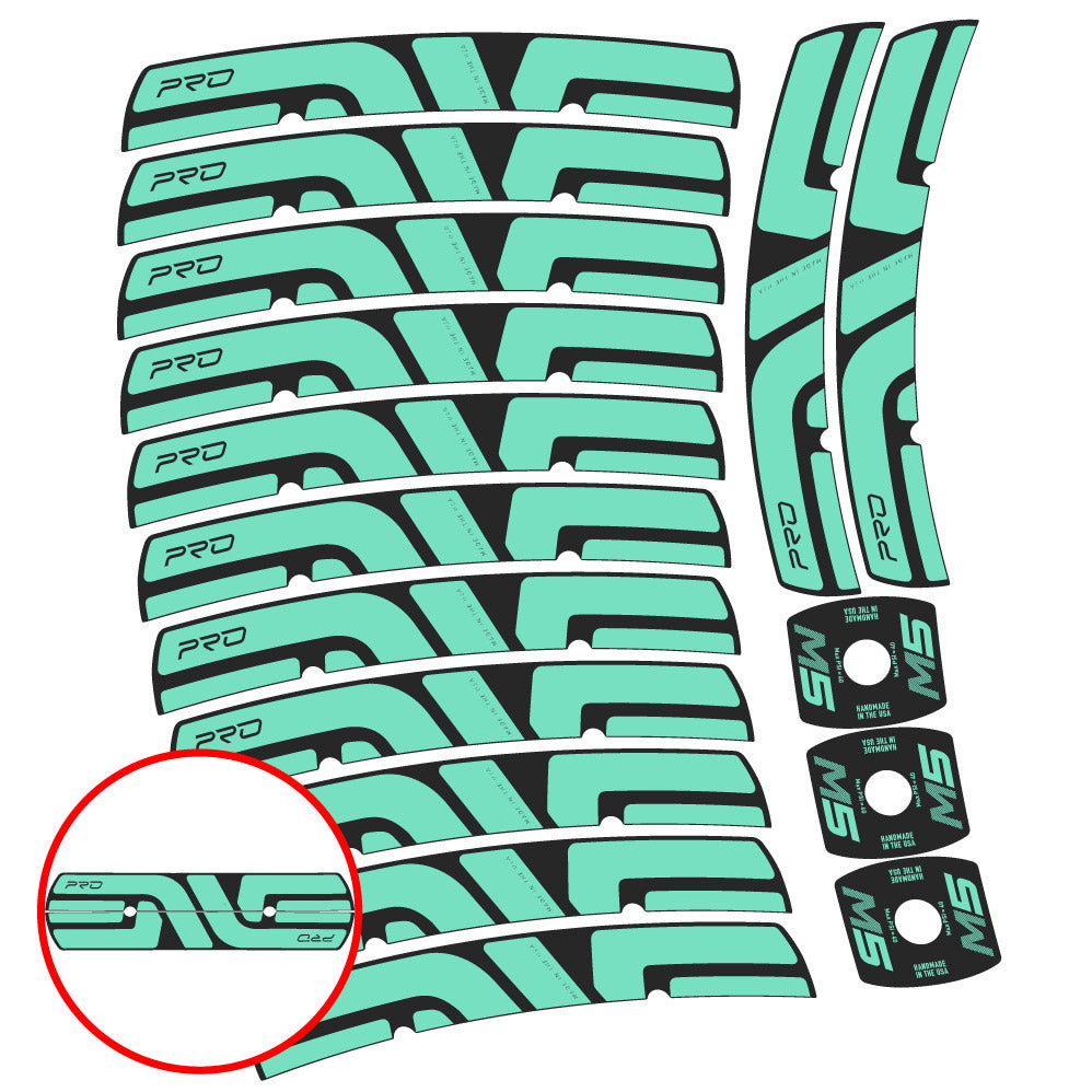 Stickers Enve M Series M5 Pro compatibles Autocollants roues VTT 29"