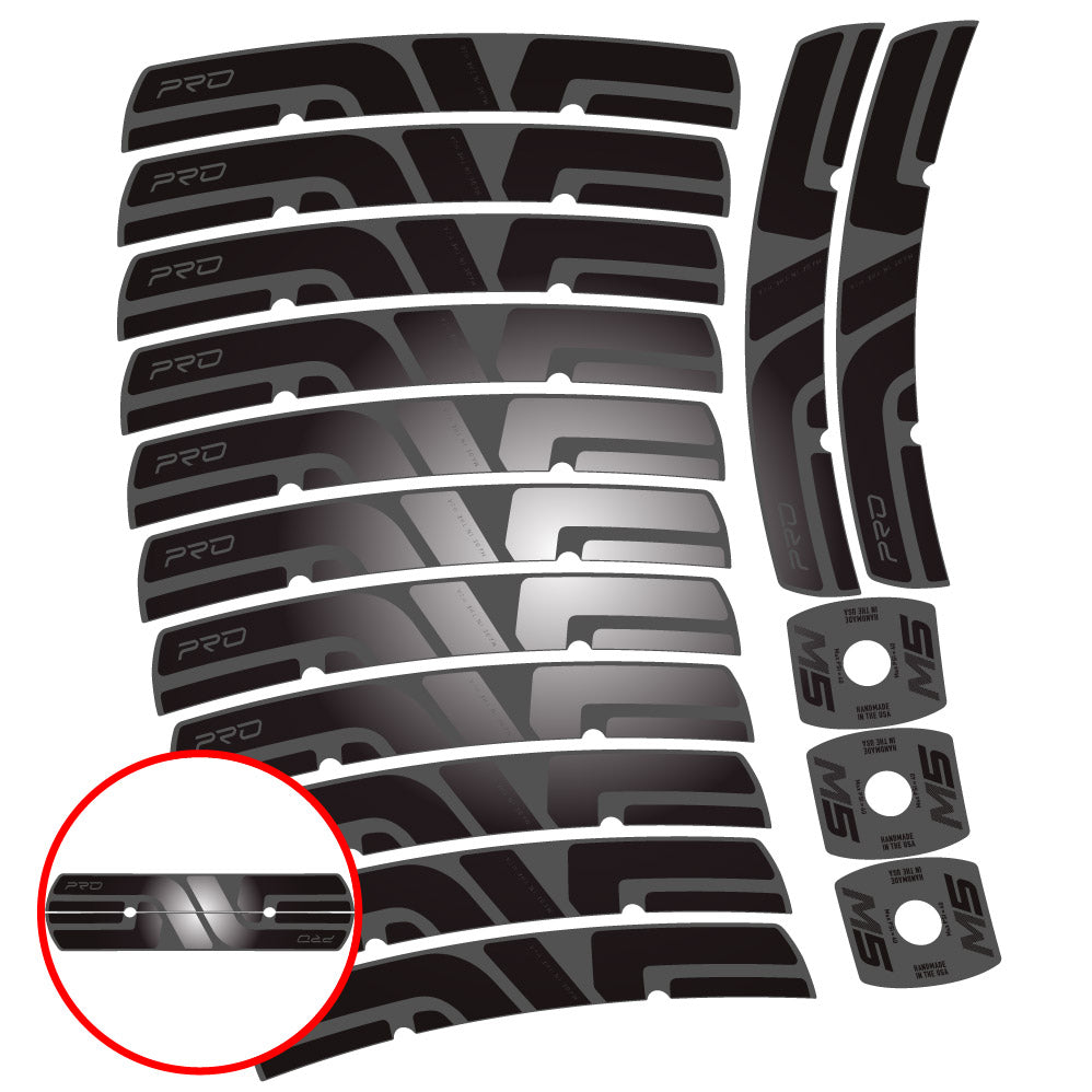 Stickers Enve M Series M5 Pro compatibles Autocollants roues VTT 29"
