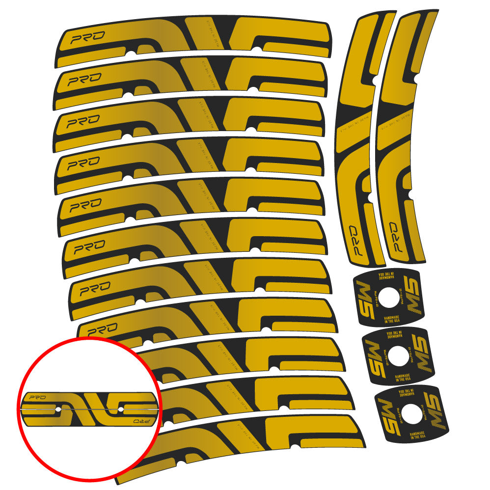 Stickers Enve M Series M5 Pro compatibles Autocollants roues VTT 29"