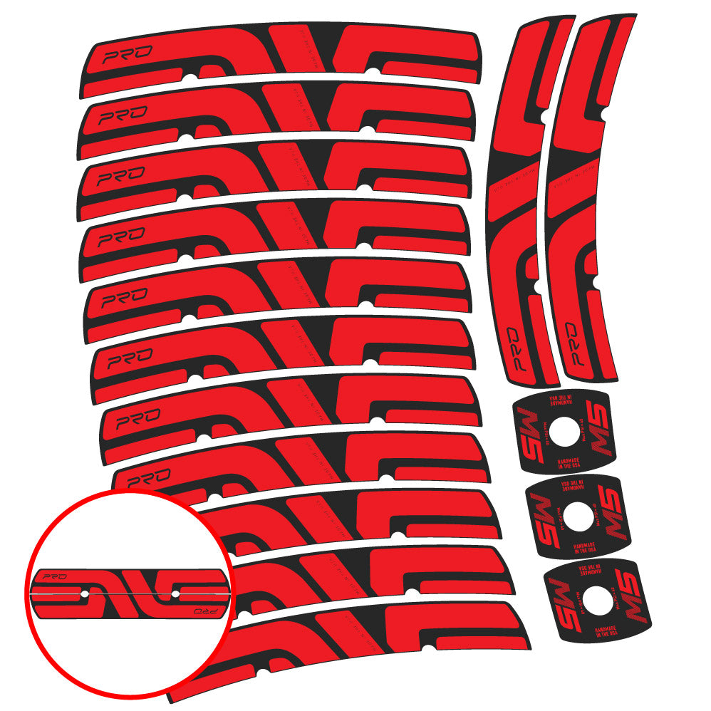 Stickers Enve M Series M5 Pro compatibles Autocollants roues VTT 29"