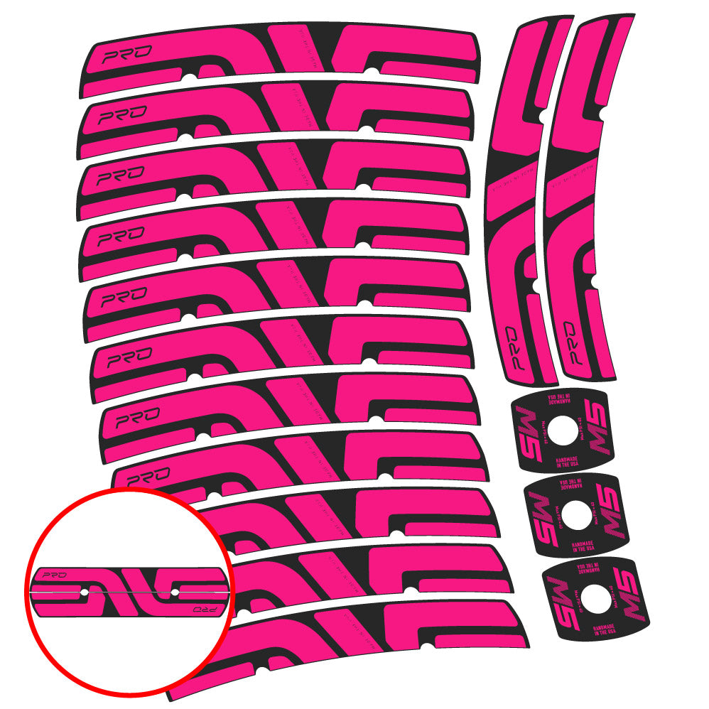 Stickers Enve M Series M5 Pro compatibles Autocollants roues VTT 29"