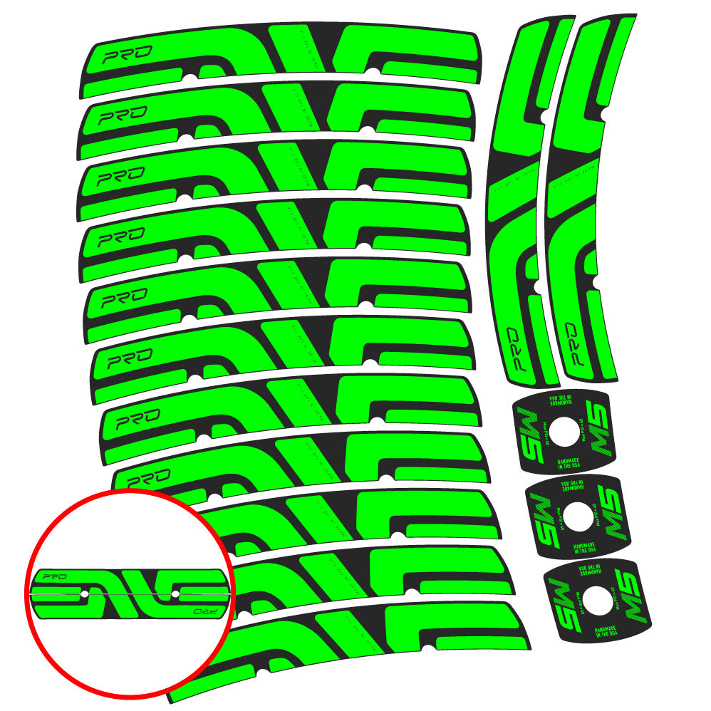 Stickers Enve M Series M5 Pro compatibles Autocollants roues VTT 29"