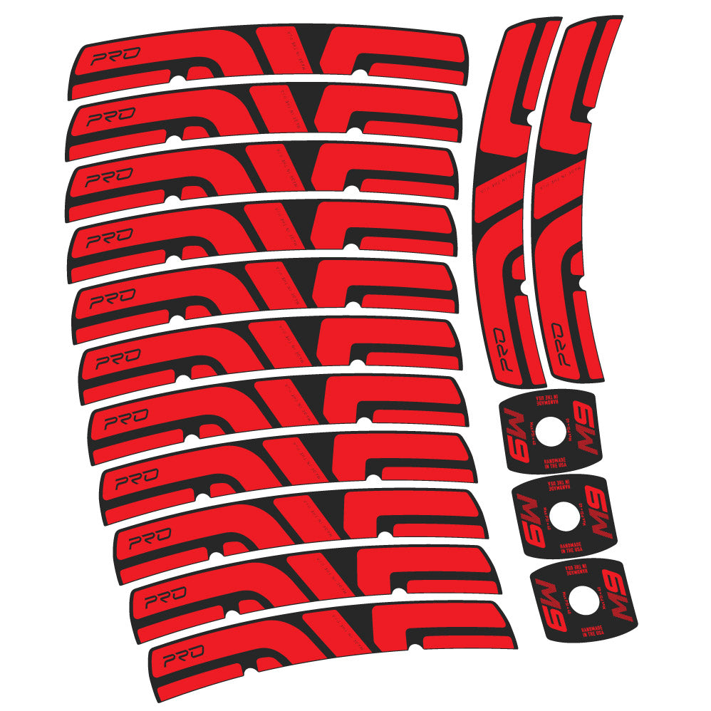 Stickers Enve M Series M9 Pro compatibles Autocollants roues VTT 29"