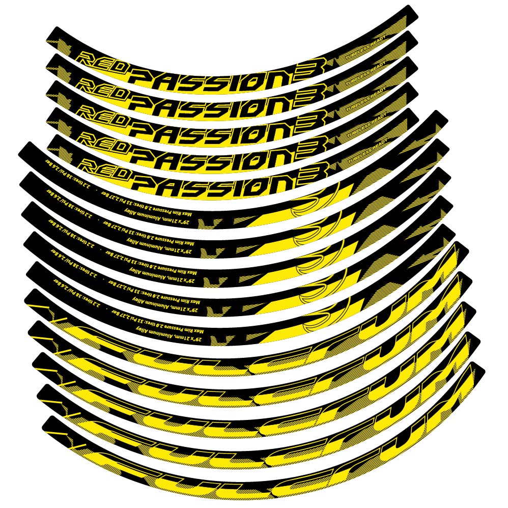 Stickers Fulcrum Red Passion 3 compatibles Autocollants roues VTT 29"