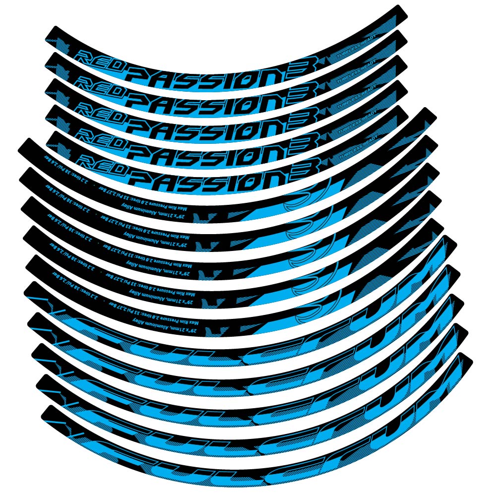 Stickers Fulcrum Red Passion 3 compatibles Autocollants roues VTT 29"