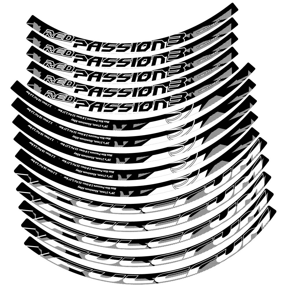 Stickers Fulcrum Red Passion 3 compatibles Autocollants roues VTT 29"