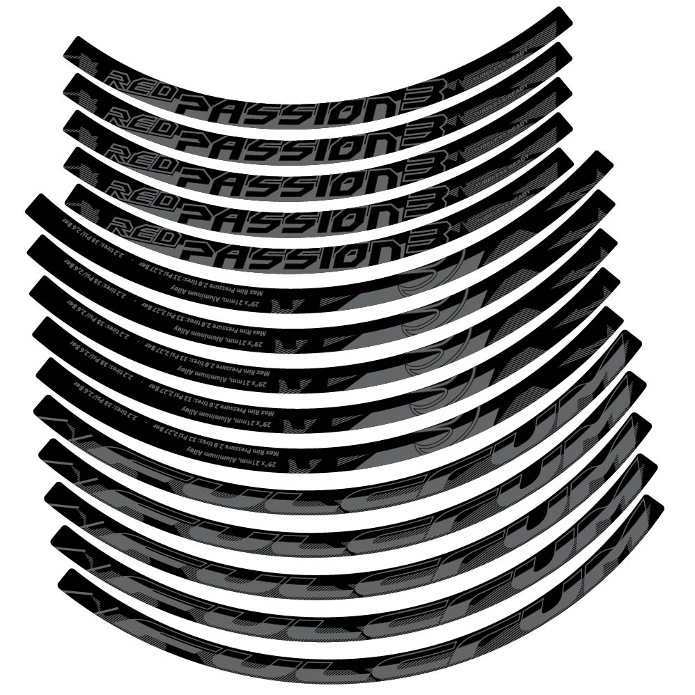 Stickers Fulcrum Red Passion 3 compatibles Autocollants roues VTT 29"