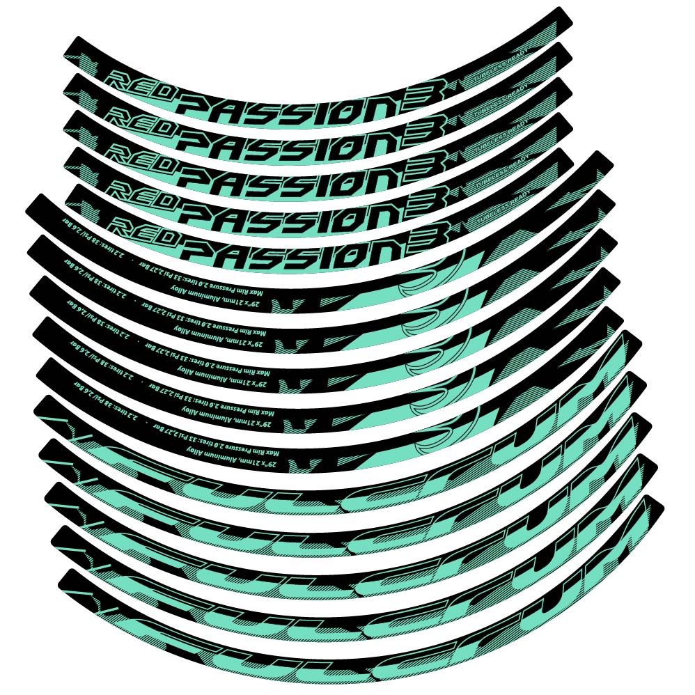 Stickers Fulcrum Red Passion 3 compatibles Autocollants roues VTT 29"