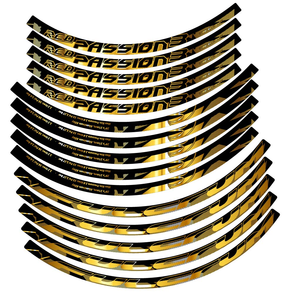 Stickers Fulcrum Red Passion 3 compatibles Autocollants roues VTT 29"