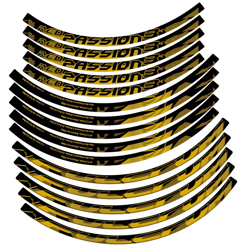 Stickers Fulcrum Red Passion 3 compatibles Autocollants roues VTT 29"