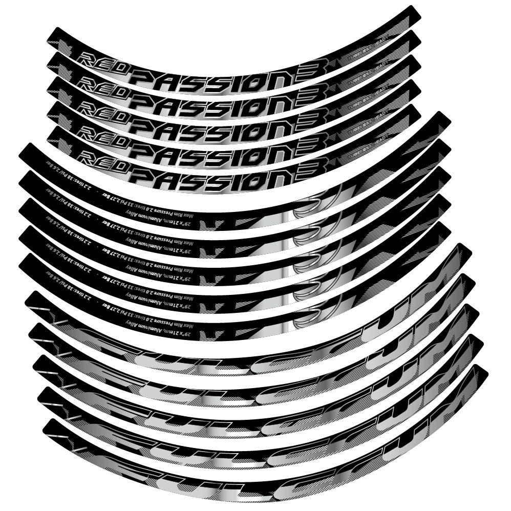 Stickers Fulcrum Red Passion 3 compatibles Autocollants roues VTT 29"