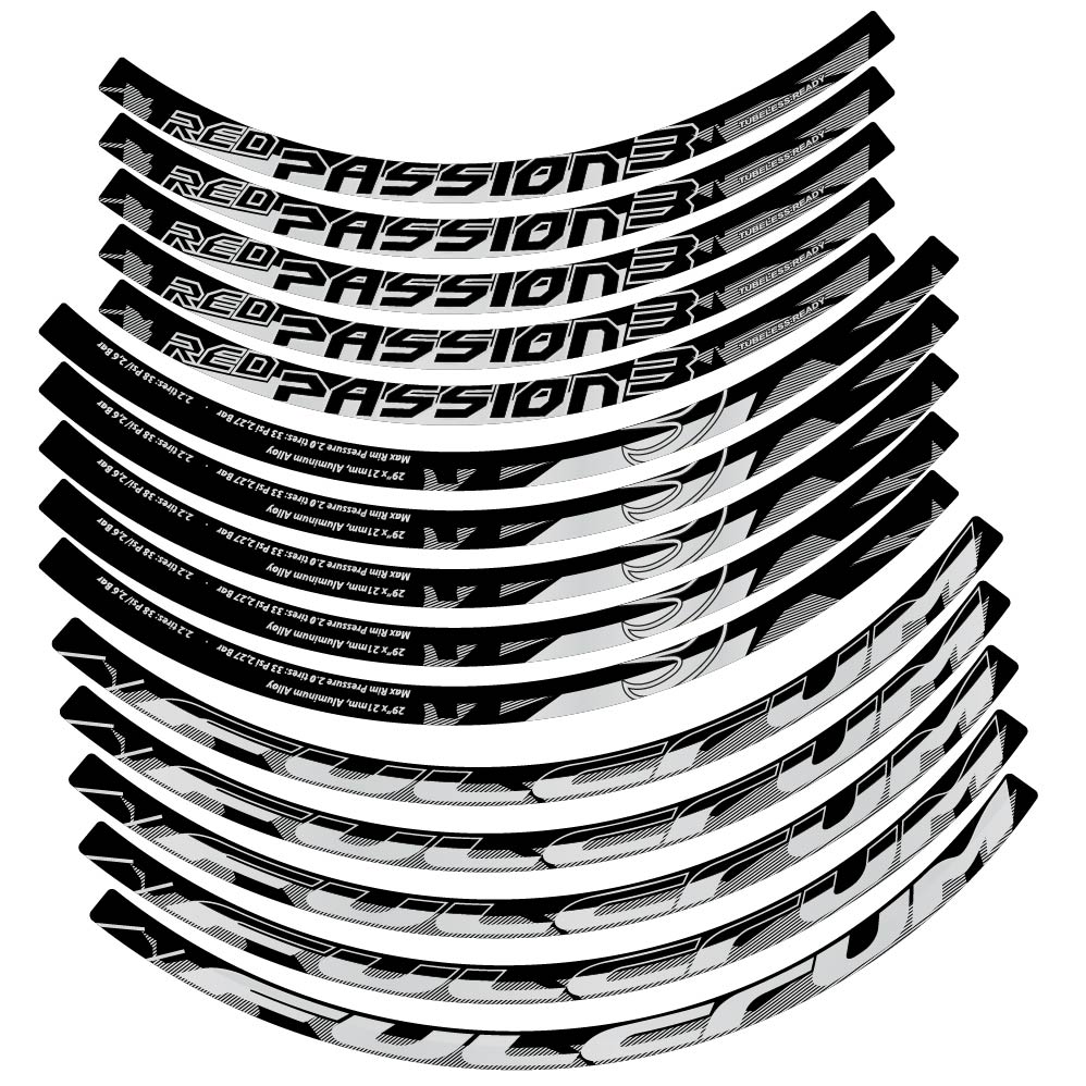 Stickers Fulcrum Red Passion 3 compatibles Autocollants roues VTT 29"