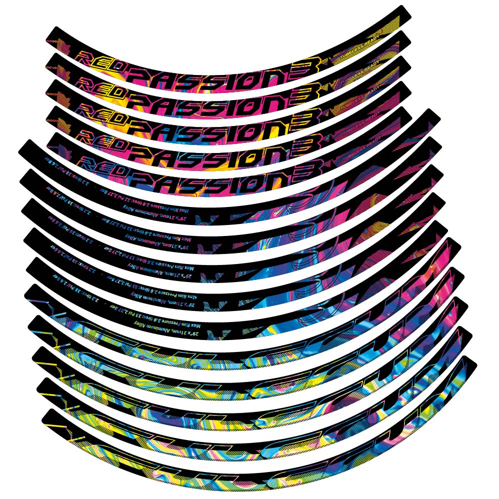 Stickers Fulcrum Red Passion 3 compatibles Autocollants roues VTT 29"