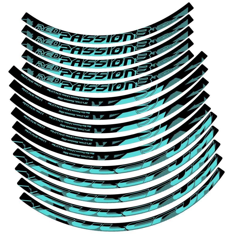 Stickers Fulcrum Red Passion 3 compatibles Autocollants roues VTT 29"