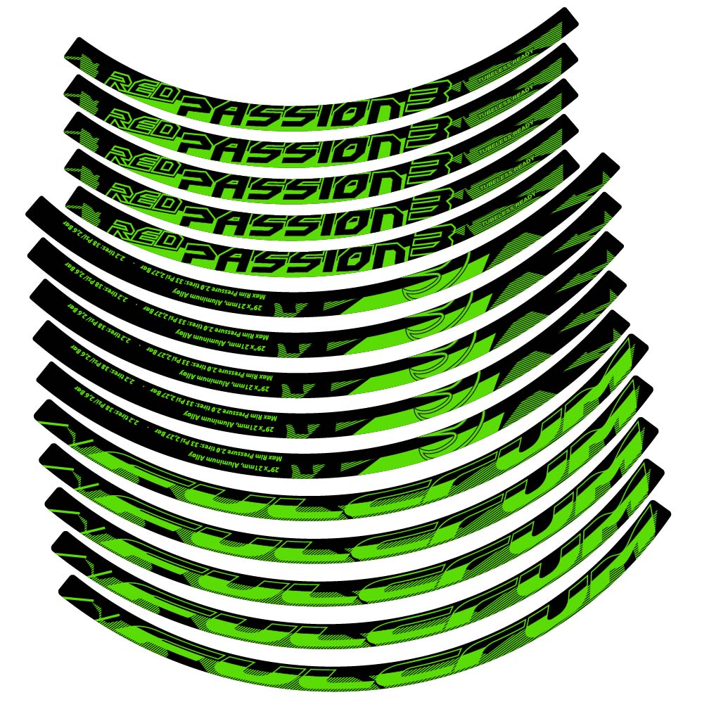 Stickers Fulcrum Red Passion 3 compatibles Autocollants roues VTT 29"