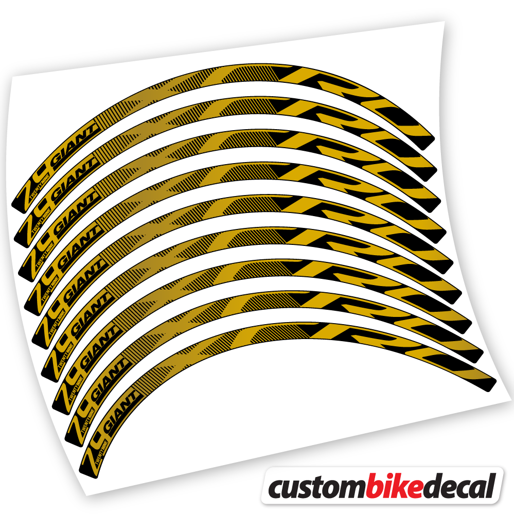 Gold decal for Giant XCR 0 29ER CARBON XC Bikes MTB MTB wheel – bike sticker vinyl
